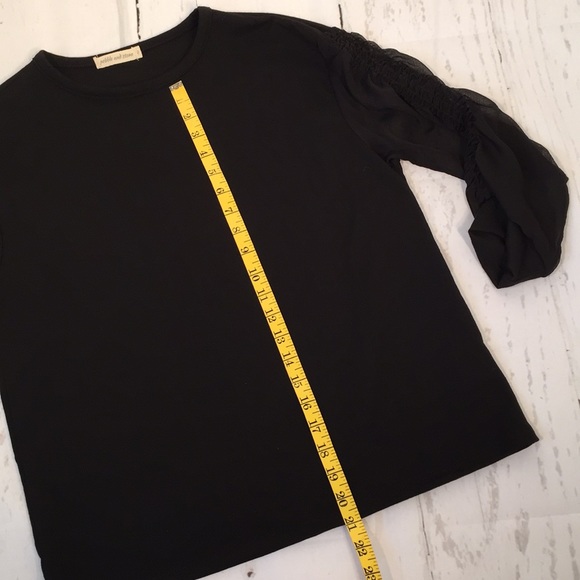Anthropologie Pebble and Stone Black long sleeve pullover Top Size Small - Picture 8 of 9